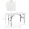 Best Choice Products 4ft Plastic Folding Table, Indoor Outdoor Heavy Duty Portable w/ Handle, Lock for Picnic